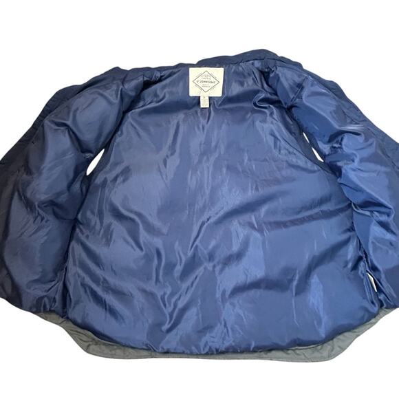 St Johns Bay Puffer Vest Mens Size XXL Navy Gray Full Zip Snap Pockets Outdoor - Picture 3 of 8
